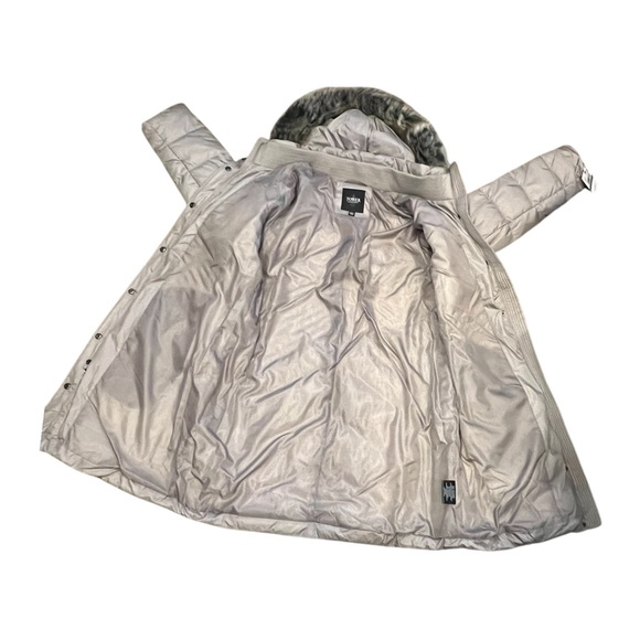 Tower by London Fog Long Puffer Coat with faux fur hood NWT - Picture 4 of 9